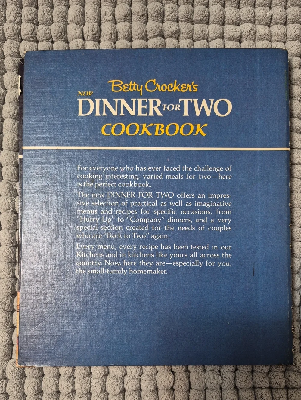 Vintage 1964 Betty Crocker Dinner-for-Two Cookbook